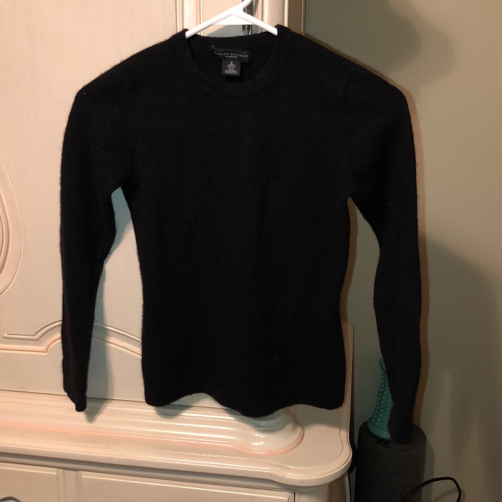 Banana Republic black cashmere sweater